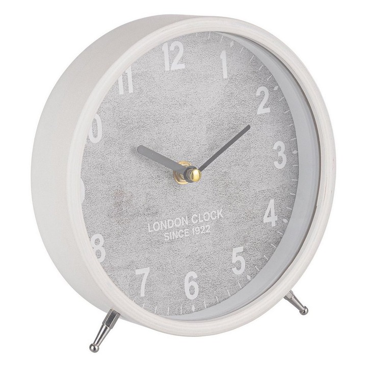 Melvin fehér szürke falióra Ø18, 5x4, 5 cm