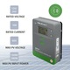 Regulator Solar MPPT Qoltec 53660 10A 12V/24V Auto LCD Bluetooth Aplicatie 2xUSB Compatibil LiFePO4 GEL Protectii Multiple Scurtcircuit Supraincalzire Suprasarcina Sisteme Fotovoltaice Rulote Barci Eficienta Maxima Incarcare Optima Energie