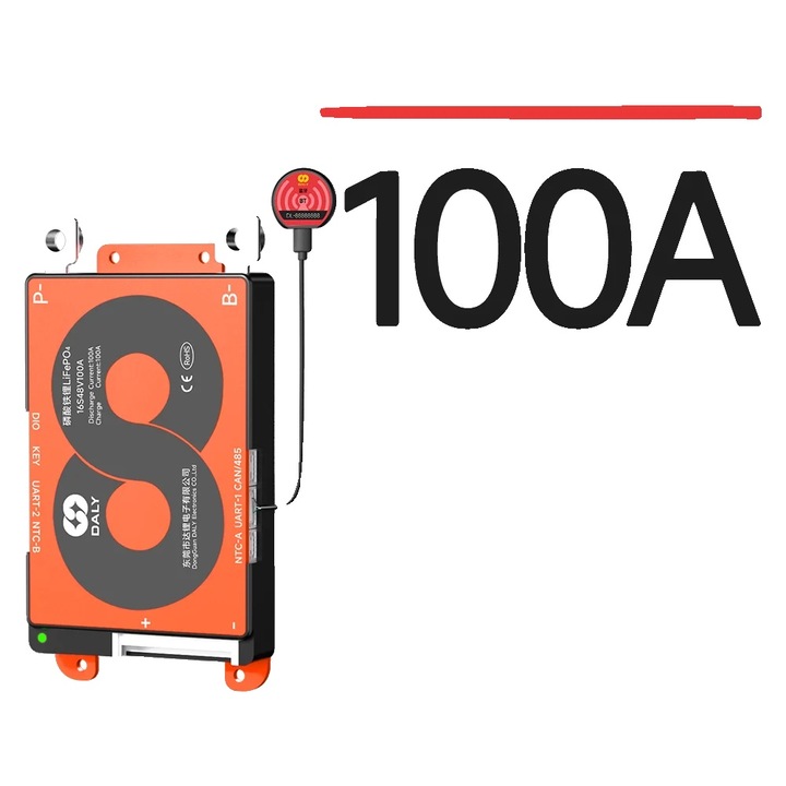 Система за управление на батерии LFP BMS 16S 48V 100A, защита от претоварване, защита от разреждане, 3.2v