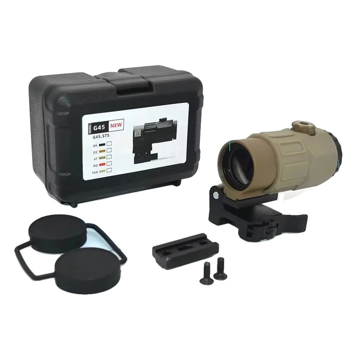 Lupa optica, G45, 3X si 5X, montare rapida, culoare bej