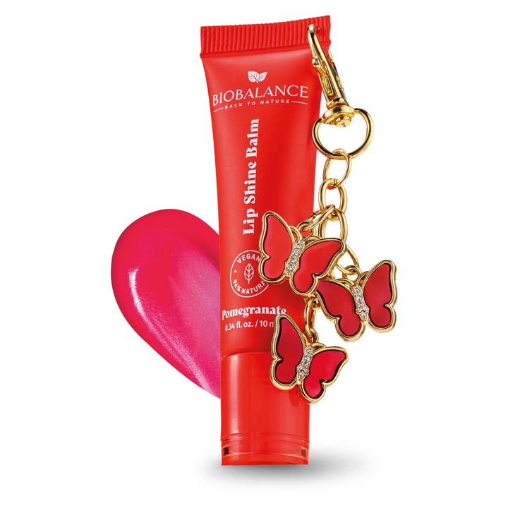 Balsam de buze cu efect lucios, Pomegranade, BioBalance, 10 ml