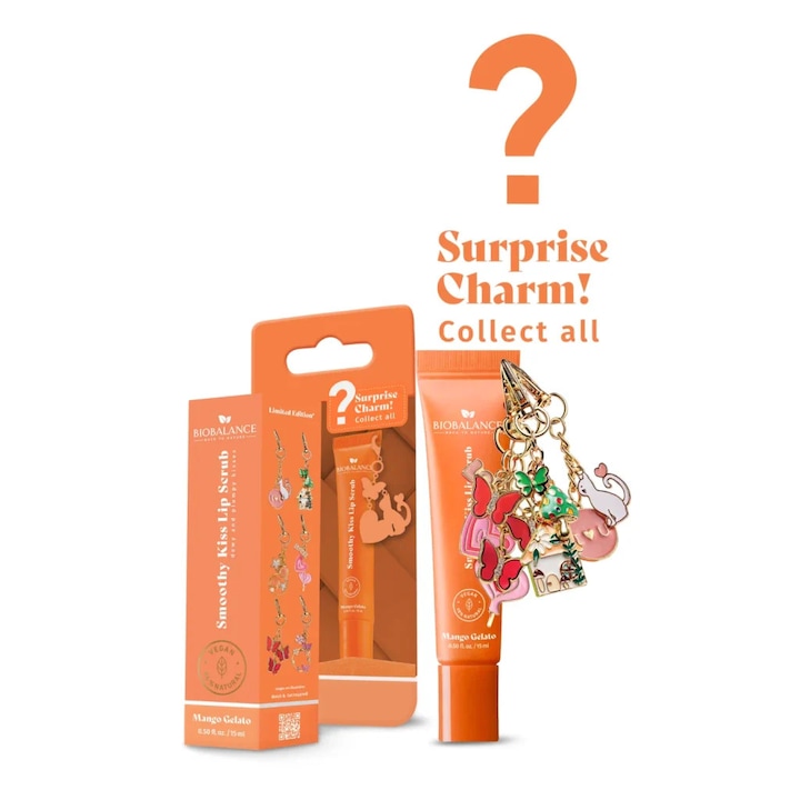 Exfoliant pentru buze Mango Gelato, BioBalance, 15 ml