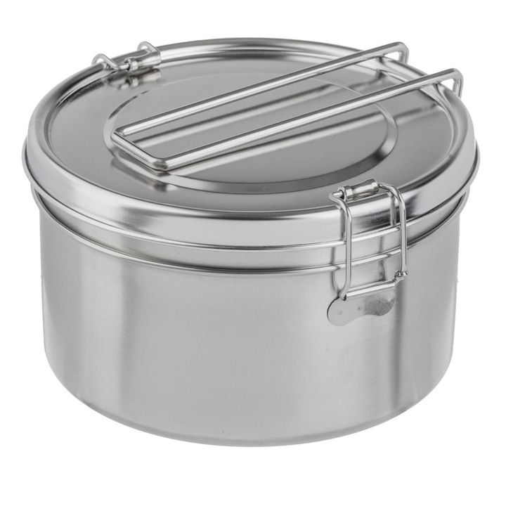 Recipient alimentar din oțel inoxidabil, 3 compartimente, 1 l