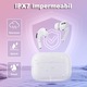 Casti Wireless Bluetooth 5.4 Casti, Casti stereo 3D, Anularea zgomotului 48H in casti IP7 impermeabile, alb