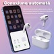 Casti Wireless Bluetooth 5.4 Casti, Casti stereo 3D, Anularea zgomotului 48H in casti IP7 impermeabile, alb