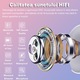 Casti Wireless Bluetooth 5.4 Casti, Casti stereo 3D, Anularea zgomotului 48H in casti IP7 impermeabile, alb