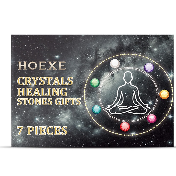 Csillagos ég ajándékszett, zöld és piros Dongling kristályok, csakra aktiválás, belső dekoráció