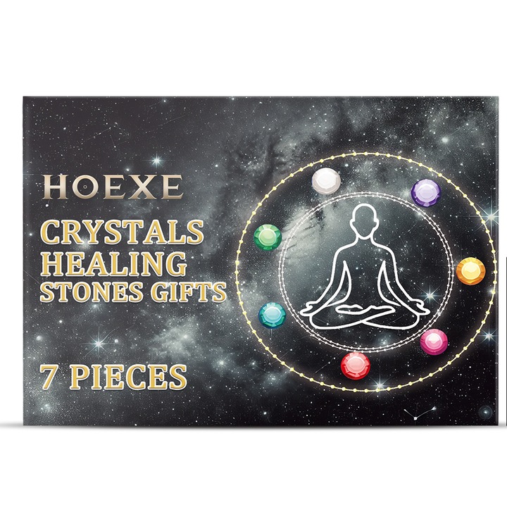Ajándék szett Csillagos ég, Hoexe, zöld és piros Dongling kristályok, csakra aktiválás, belső dekoráció