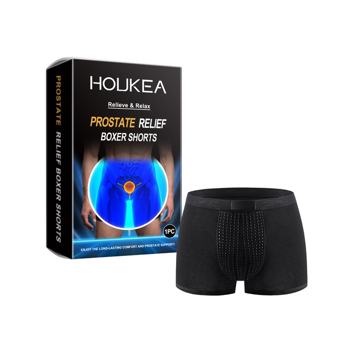 Houkea férfi boxer alsónadrág, rugalmas, középmagas derék, légáteresztő, kopásálló, testhezálló, sportoláshoz