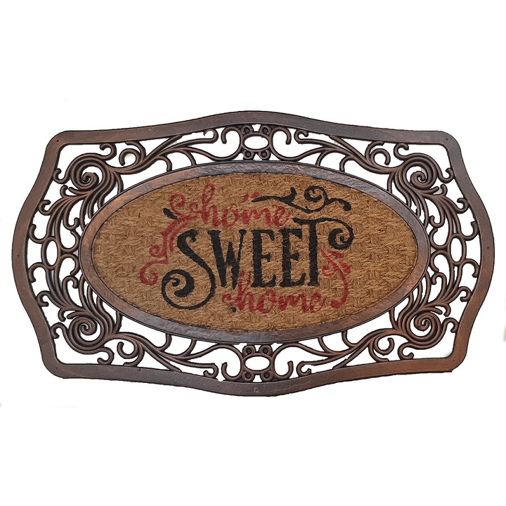 Bejárati lábtörlő, 45x75 cm, gumi és kókuszrost