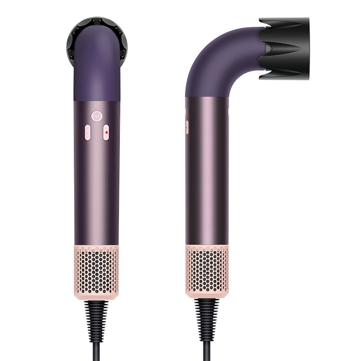 Nagy sebességű hajszárító, 120 000 fordulat/perc, 1 milliárd negatív ion technológia védi a hajat, automatikus hőmérséklet-szabályozás, 3 fokozatú hideg/meleg levegő beállítás, ajándék minőség, lila