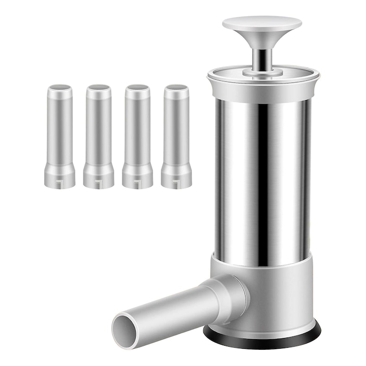 Masina de umplut carnati, 4 tuburi de umplere, capacitate 1 kg, inox, 25x11x10cm