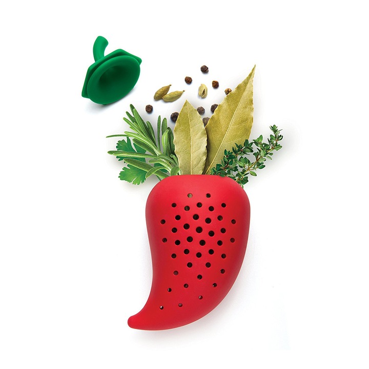 Filtru pentru ierburi reutilizabil pentru gatit si copt, alb, 15x20cm