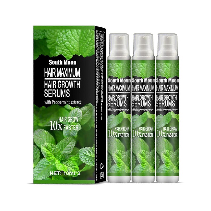 Spray pentru prevenirea caderii parului, 10ml, tratament natural, pentru toate tipurile de par, cu extract de ghimbir South moon