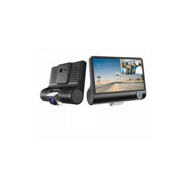 Camera auto dubla fata si interior, cu ecran 4" cu touch, Full-HD 1080p