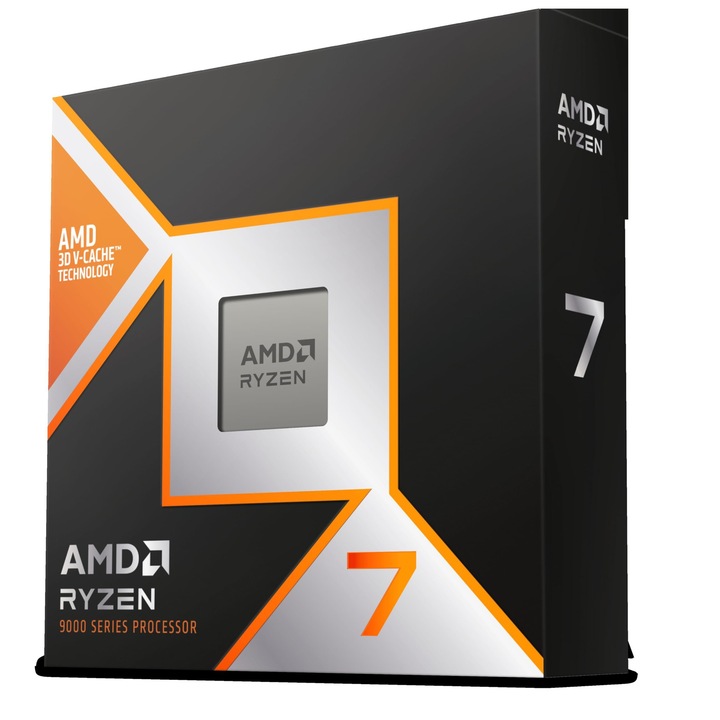 Procesor AMD Ryzen 7 9800X3D, 8C / 16T, 4.70 - 5.20 GHz, 104 MB кеш, 120 W, Tray