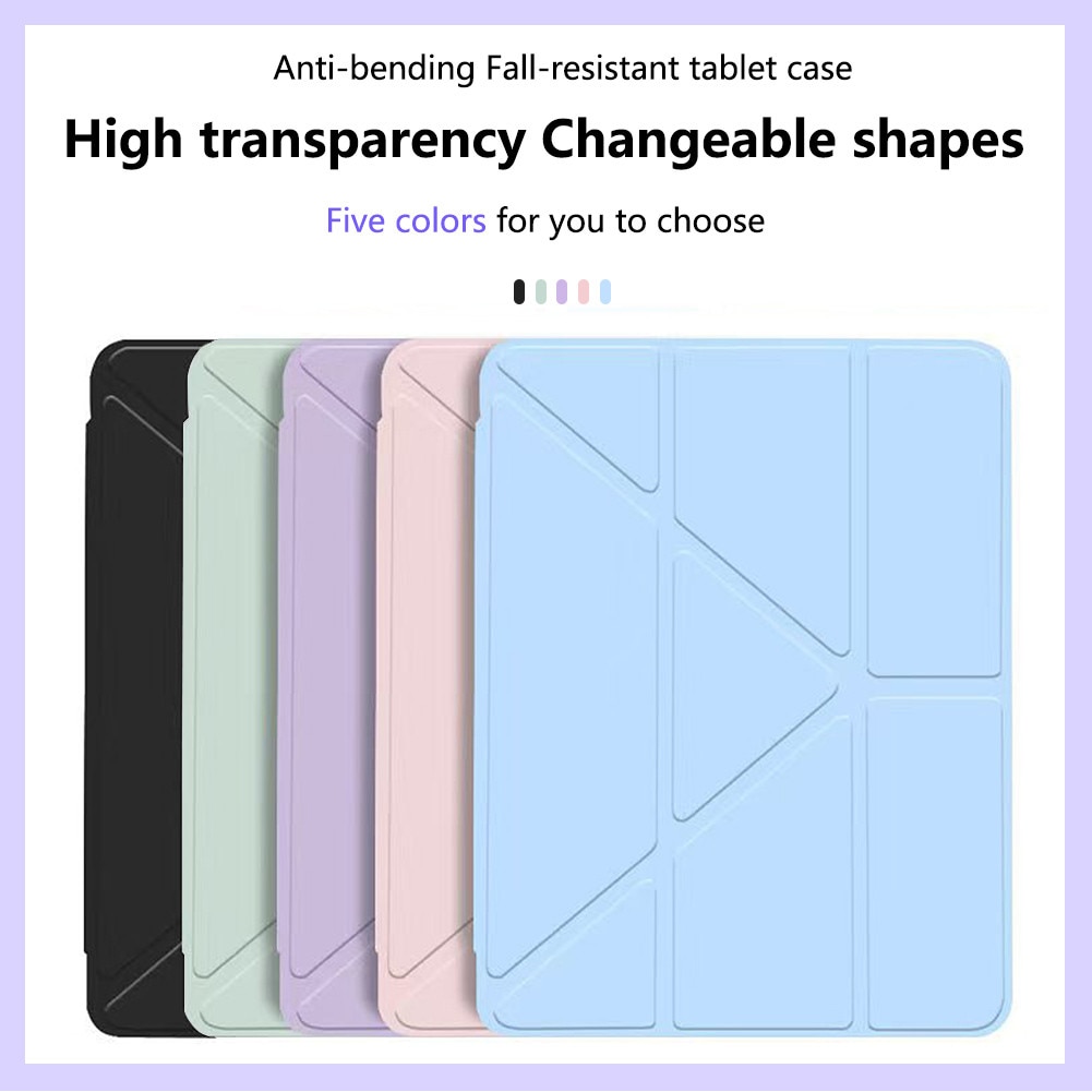 Husa de protectie pentru iPad Air 6 11 inch, potrivita pentru iPad sau iPadPro Air 6 11 inch M2 2024 / iPad Air 4 5 2020/2022 10.9 inch, cu doua rame de lentila inlocuibile, roz deschis
