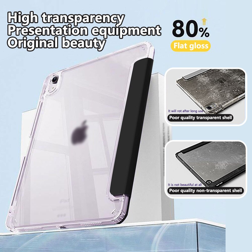 Husa de protectie pentru iPad Air 6 11 inch, potrivita pentru iPad sau iPadPro Air 6 11 inch M2 2024 / iPad Air 4 5 2020/2022 10.9 inch, cu doua rame de lentila inlocuibile, neagra