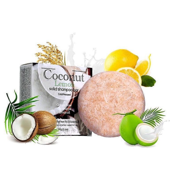 Sampon solid, anti-cadere par, organic, pentru scalp uscat, 100g