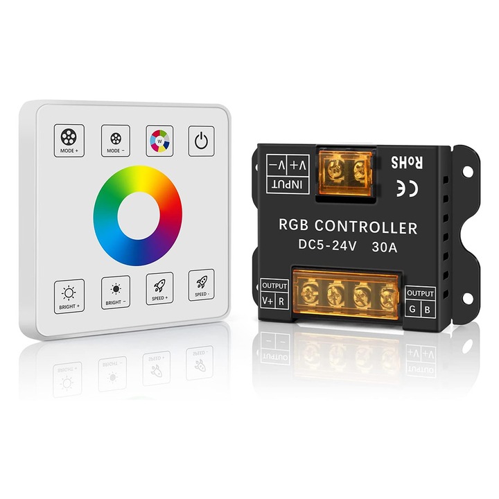 Controller LED LEDIGANT® RGB cu Panou Touch 5V-24V, 30A