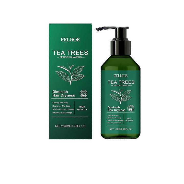 Sampon pentru par Tea Tree, 100ml, set 1PCS, pentru scalp uscat si iritat, hidrateaza si imbunatateste cresterea parului
