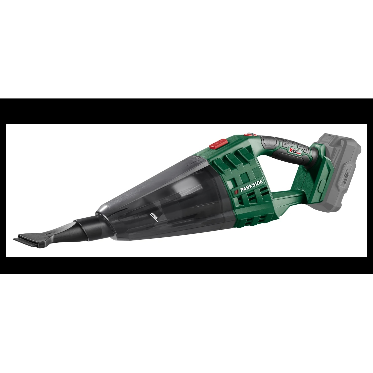 Aspirator de mână fără fir PARKSIDE PHSSA 20-Li D2, 20V, Aspirație 5.5kPa, Rezervor 650ml, fără baterie și încărcător