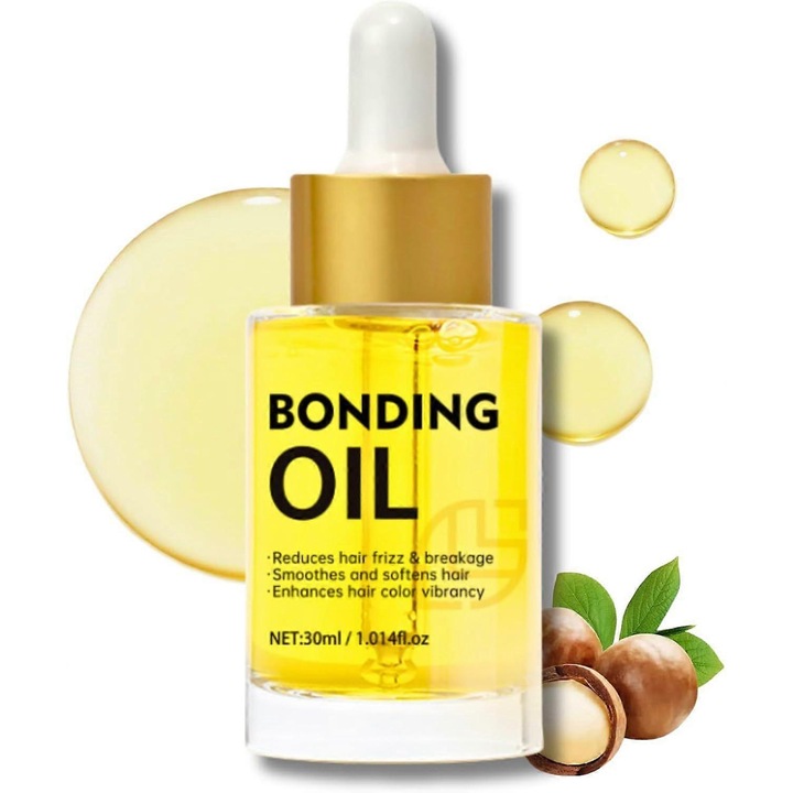 Ulei de fixare pentru toate tipurile de par, cu ulei de macadamia si ulei de camelie, protectie termica, controlul frizz-ului