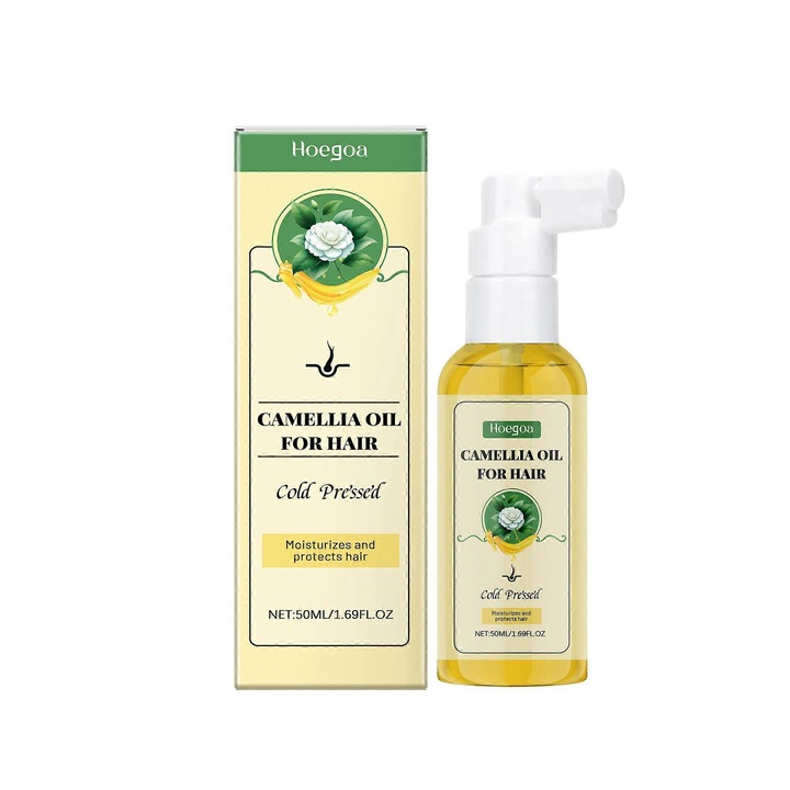 Spray revitalizant pentru par, ulei de camellia, reparare daune, reducere varfuri despicate, 1 bucata