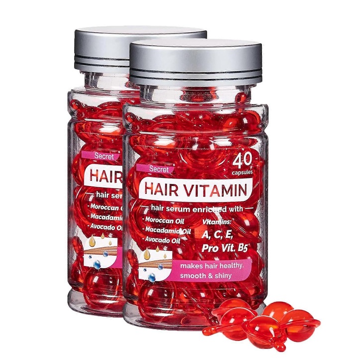 Капсули с масло за грижа за косата, 40 капсули, по 1 г, 80 мл, без отмиване