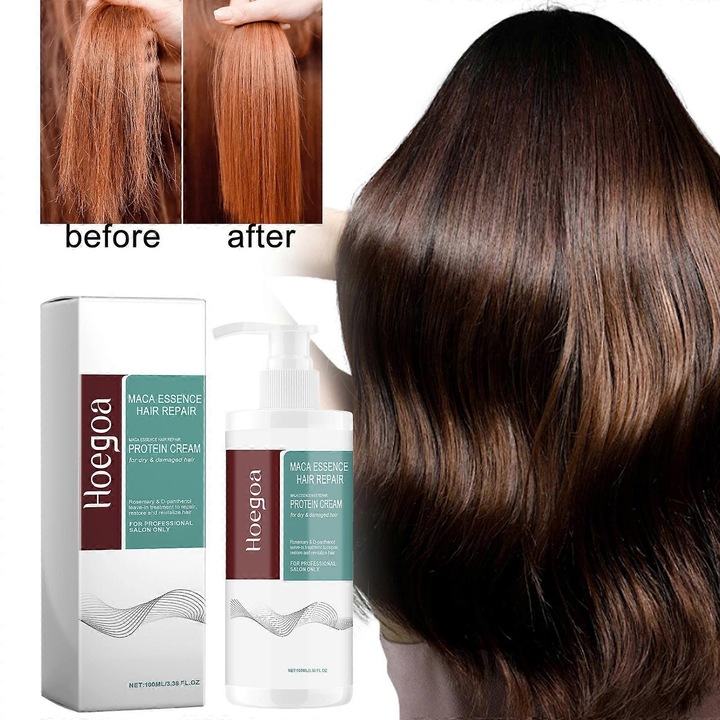 Tratament pentru par, Hoegoa 100ml, set de 3, pentru par uscat si deteriorat