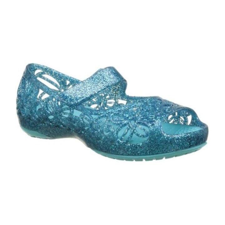 Crocs Kids' Isabella Glitter Flat balerina – világoskék – Pool, Fehér