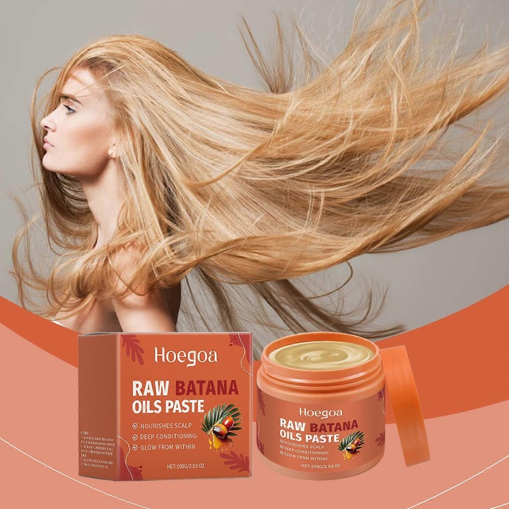 Ulei de Batana pentru Cresterea Parului, 100% Pur, Organic, Masca de Par, 2 Piese