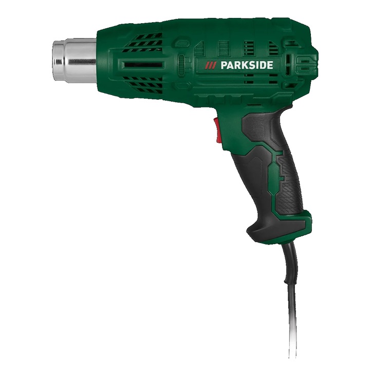 Pistol cu aer cald Parkside PHLGB 2000 A1, 2000 W, temperatură maximă 550 °C, debit de aer 500 l/min