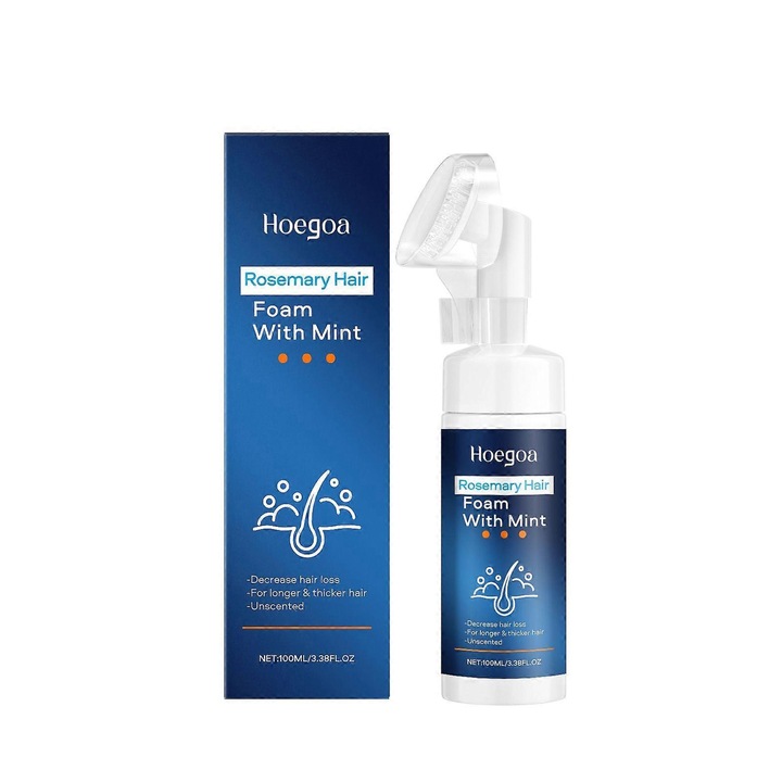 Spuma de par cu rozmarin si menta, hoegoa, pentru intarirea parului, set 2 bucati