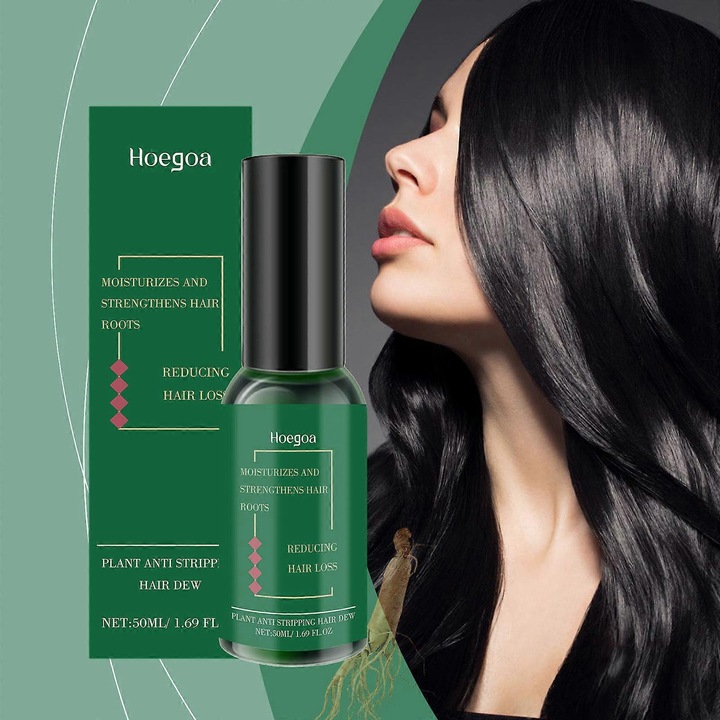 Set tratamente pentru par, Plant Anti Stripping Hair Dew, hidratare, controlul uleiului, 3 buc, Hoegoa