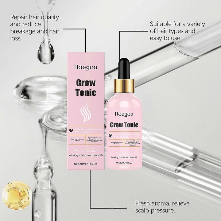 Tratament pentru par, ulei esential cu rozmarin, hranire si hidratare, 250ml Hoegoa