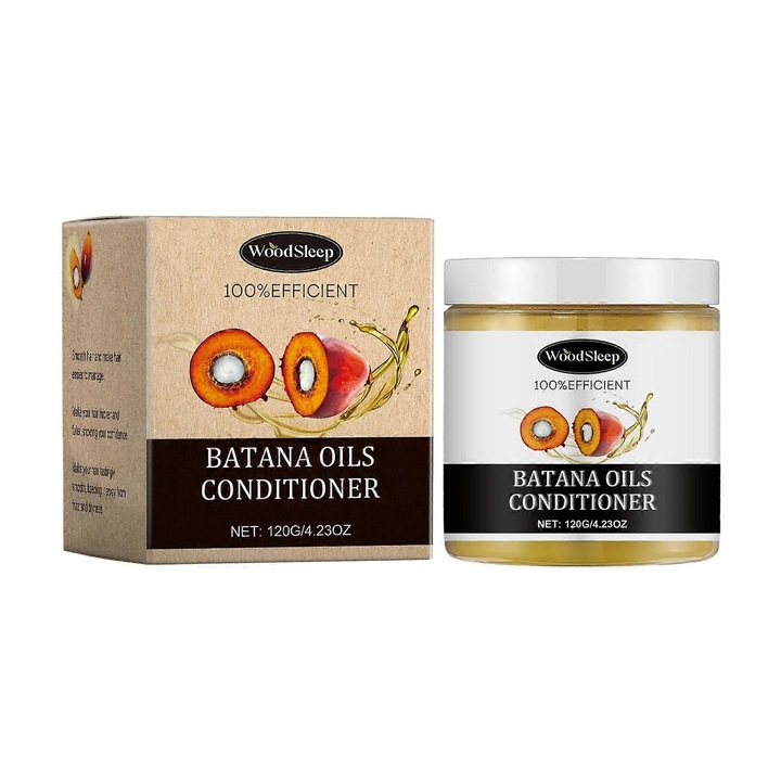 Ulei de par Batana WoodSleep, 100% natural, set 2PCS, formula bogata in nutrienti, aplicare versatila