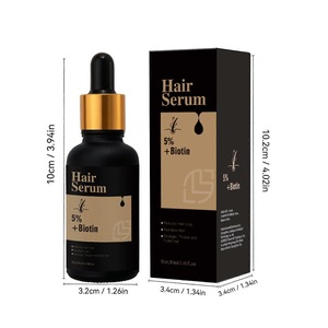 Serum pentru par, reduce caderea parului, hraneste parul si scalpul, stimuleaza cresterea parului cu biotina, set 3 buc, 30ml