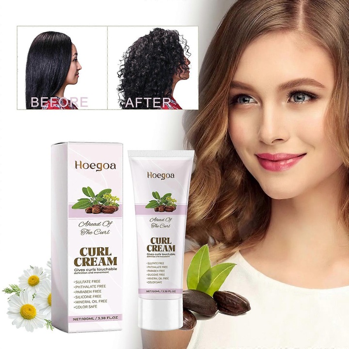 Crema pentru par, Hoegoa, 2 Bucati, pentru Bucle, Leave In