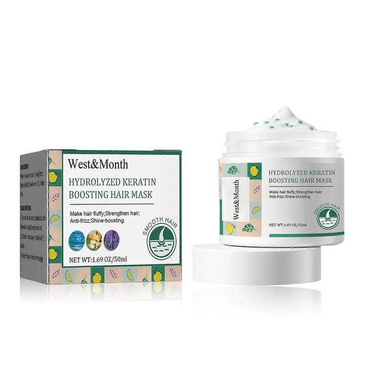 Masca de par cu keratina hidrolizata, tratament intensiv pentru par uscat si deteriorat