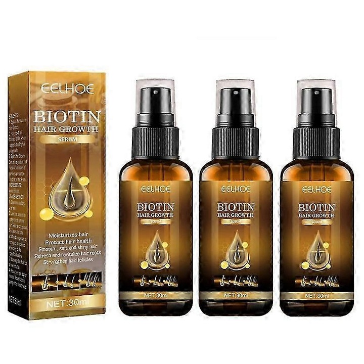 Set 3 spray-uri pentru intarirea parului cu biotina