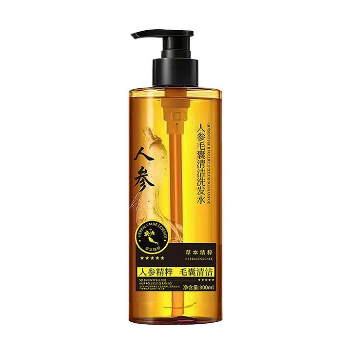 Sampon Ginseng 300ml pentru controlul matretii si curatarea foliculilor de par