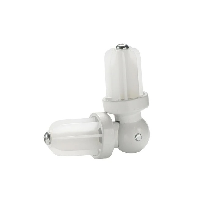 Element Imbinare Bara Perdea Galerie 19mm Alb Conector Metalic Shopiens®