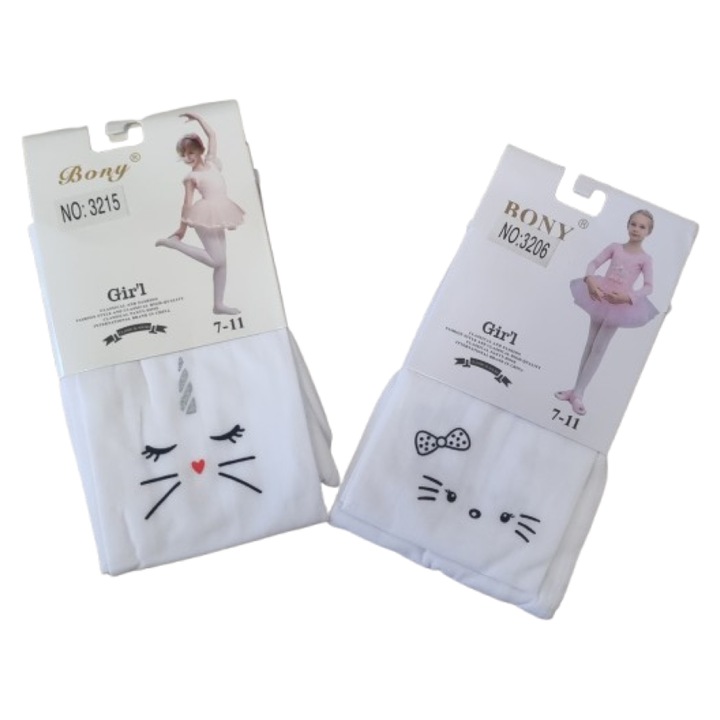 2 pár harisnyanadrág lányoknak, macskaminta