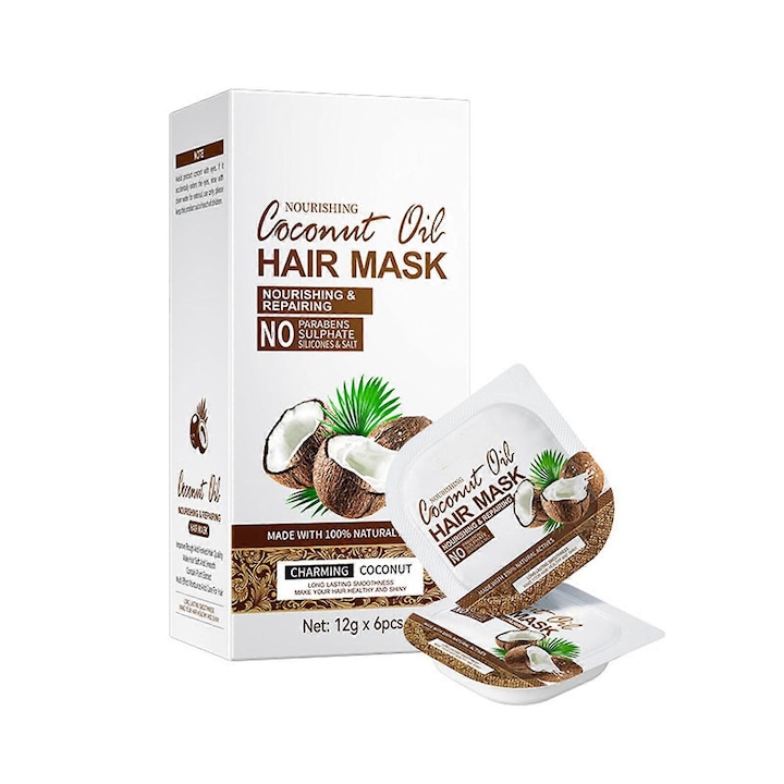 Set complet de ingrijire a parului cu ulei de argan marocan, sampon, balsam, masca si ser, 72g