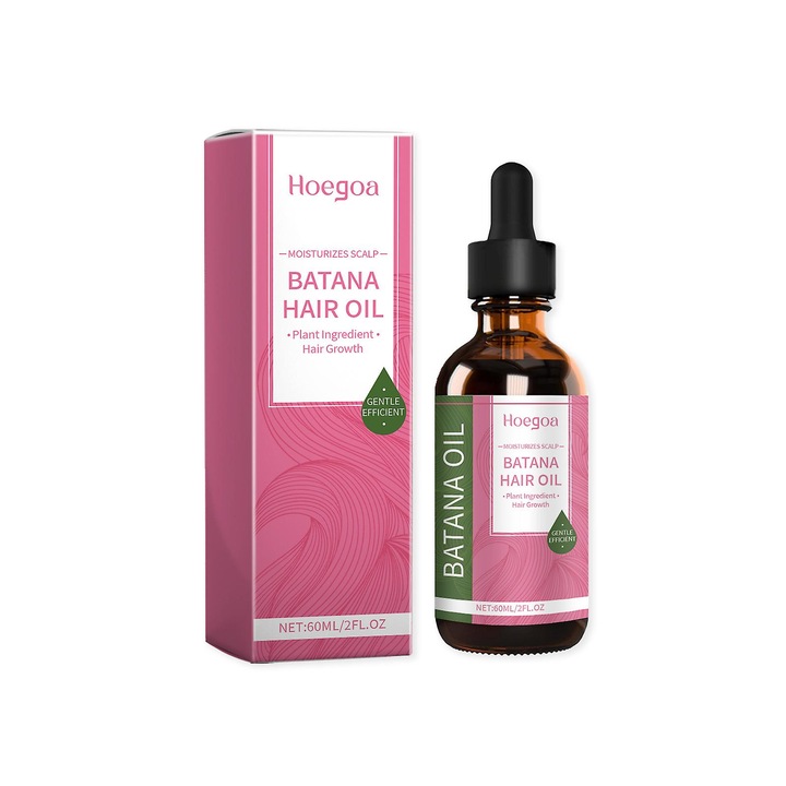 Serum pentru par cu ulei de Batana, Hoegoa, set 2 bucati, reparare varfuri despicate, natural, fara chimicale