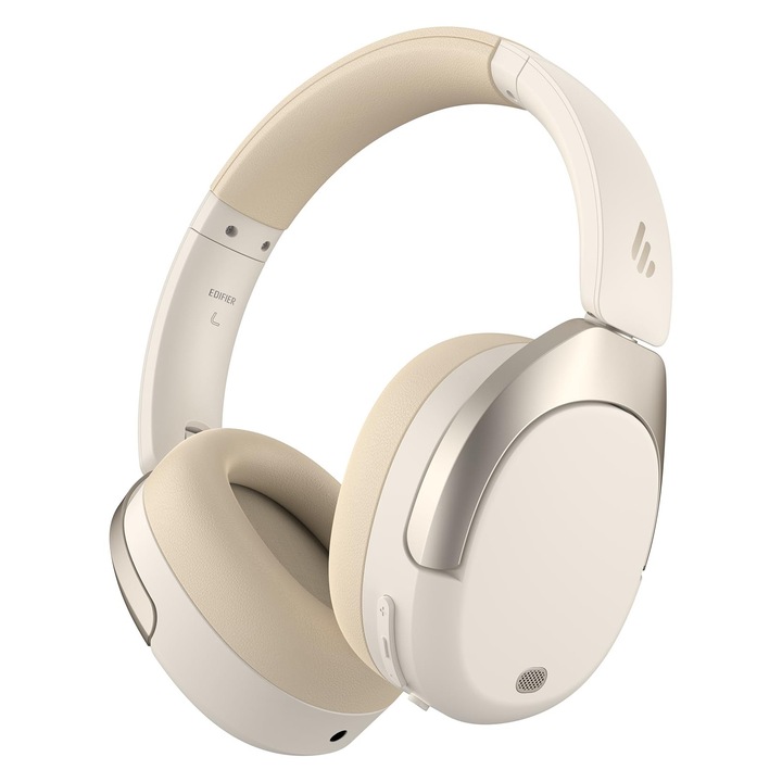 Edifier W830Nb vezeték nélküli fejhallgató, -45Db ANC, LDAC hangzás, elefántcsont színű