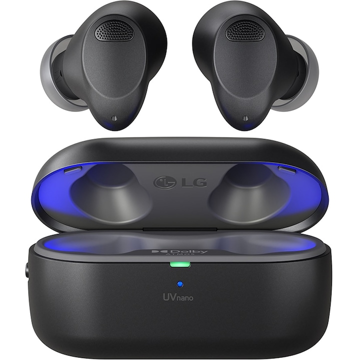 Casti Intraauriculare LG Tone Free T90S, Bluetooth, sunet Dolby Atmos, negre