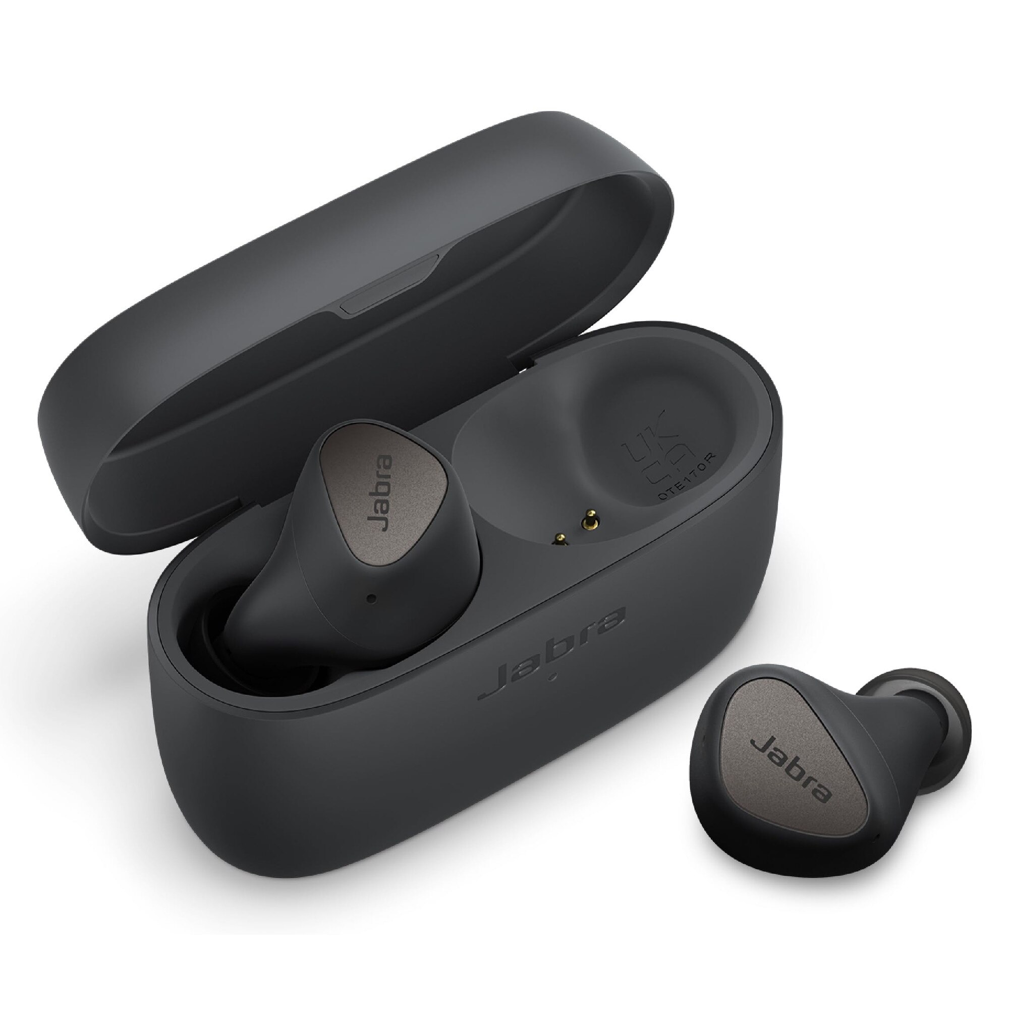 Casti wireless Jabra Elite 4, gri închis, cu anulare activă a