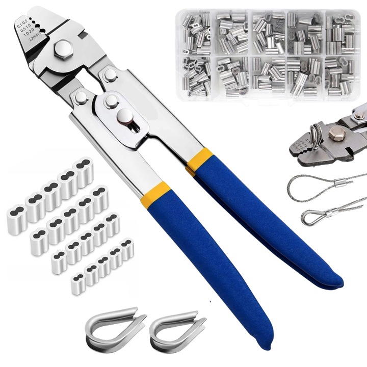 Instrument de sertizare a cablurilor de sarma cleste de sertizare a cablurilor de sarma 160x baril aluminiu bucse cleste de sertizare